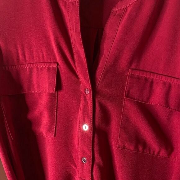 Dorothy Perkins Raspberry Collarless Shirt Dress Size 4 - Picture 5 of 11